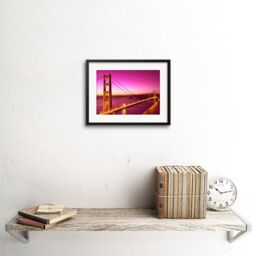 "Artery8 Wall Art Print Golden Gate Bridge San Francisco Art Black Framed 9x7 inch - Size: W7"" x H9""" - thumbnail 2