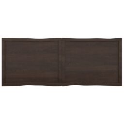 Berkfield Home Table Top Dark Grey 160x60x(2-4) cm Treated Solid Wood Live Edge in Brown - thumbnail 3
