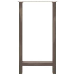 Berkfield Home Coffee Table Legs Natural Steel 2 pcs 50x(90-91) cm Steel in Grey - thumbnail 5