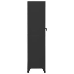Berkfield Home Locker Cabinet Anthracite 38x45x180 cm Steel in Black - Size: 38 x 45 x 180 cm - thumbnail 5