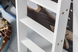 Nöa and Nani Moro Cabin Bed with Slide & Pirate Hideaway Package in White - Size: Single - thumbnail 5