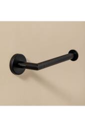 Cosmic Toilet roll holder, Matt black, Hidden fixings, Start Collection in Jet Black - thumbnail 2