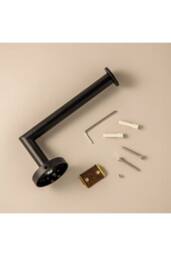 Cosmic Toilet roll holder, Matt black, Hidden fixings, Start Collection in Jet Black - thumbnail 3