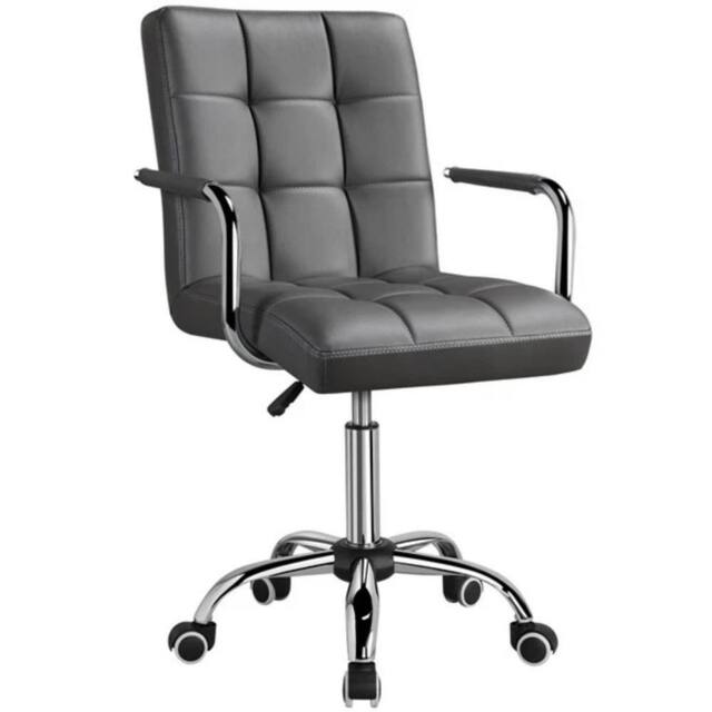Kelvenix Grey Home Office Chair Leather Computer Desk Chair Adjustable Swivel Chair - image 1