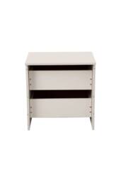 Living and Home 2-Drawer Wooden Nightstand Bedside Table in Warm White - thumbnail 8