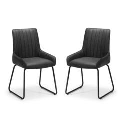 Cheshire Parkhurst Elegant Dining Chairs - Set of 2 in Black - thumbnail 1