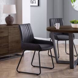 Cheshire Parkhurst Elegant Dining Chairs - Set of 2 in Black - thumbnail 4
