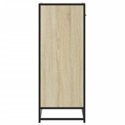 Berkfield Home Shoe Cabinet Sonoma Oak 75x38x97.5 cm Engineered Wood & Metal in Brown - thumbnail 5