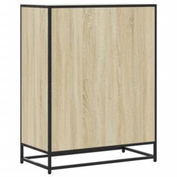 Berkfield Home Shoe Cabinet Sonoma Oak 75x38x97.5 cm Engineered Wood & Metal in Brown - thumbnail 6