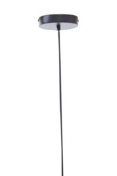 Orsina Large Black Pendant Lamp With Brass-Gold Inner Shade, Ceiling Light, Hanging Fixture With Adjustable Cord - thumbnail 4