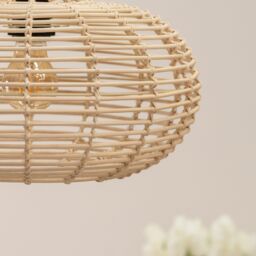 ValueLights Romy Natural Rattan Pendant Ceiling Floor Lamp Light Shade - thumbnail 2