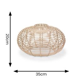 ValueLights Romy Natural Rattan Pendant Ceiling Floor Lamp Light Shade - thumbnail 5