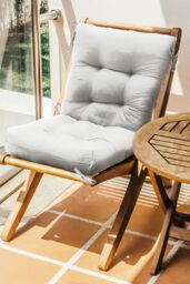 Living and Home Lawn Chair Garden Seat Cushion 110x50cm in Light Grey - Size: 110x50 cm - thumbnail 2