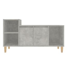 Berkfield Home TV Cabinet Concrete Grey 100x35x55 cm Engineered Wood - Size: 100 x 35 x 55 cm - thumbnail 6