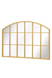 "MirrorOutlet Gold Framed Arched Wall Garden Mirror 35"" X 26"" (90CM X 65CM) - Size: 1 Pack" - thumbnail 4