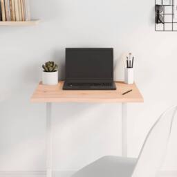 Berkfield Home Table Top 60x40x2 cm Untreated Solid Wood Oak in Light Tan - Size: 60 x 40 x 2 cm - thumbnail 2