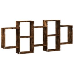 Berkfield Home Wall Shelf Smoked Oak 159x18x65 cm Engineered Wood in Brown - Size: 159 x 18 x 65 cm - thumbnail 6