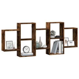 Berkfield Home Wall Shelf Smoked Oak 159x18x65 cm Engineered Wood in Brown - Size: 159 x 18 x 65 cm - thumbnail 3