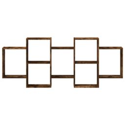 Berkfield Home Wall Shelf Smoked Oak 159x18x65 cm Engineered Wood in Brown - Size: 159 x 18 x 65 cm - thumbnail 4