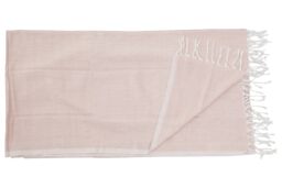 Orsina Poppy Red Hammam Towel, 100% Cotton Quick Dry Towel With Woven Texture, Lightweight Throw Blanket in Light Brown - thumbnail 2