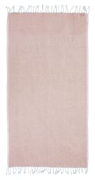 Orsina Poppy Red Hammam Towel, 100% Cotton Quick Dry Towel With Woven Texture, Lightweight Throw Blanket in Light Brown - thumbnail 5