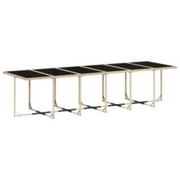Berkfield Home Garden Dining Set - Beige, Cream white, Black in Beige - thumbnail 4