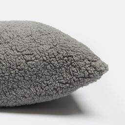 OHS Long Bolster Pillow Teddy Fleece Body Neck Pregnancy Support Cushion in Grey - thumbnail 5