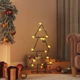 Berkfield Home Metal Christmas Tree for Decoration Black 60 cm