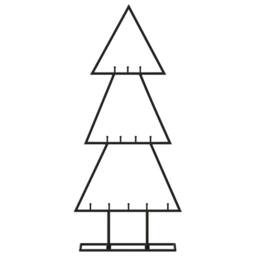 Berkfield Home Metal Christmas Tree for Decoration Black 60 cm - thumbnail 3