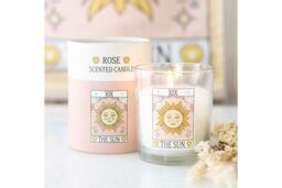 KDMD The Sun Vintage Tarot Rose Candle in White - thumbnail 1