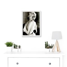 Artery8 Iconic Bette Davis Hollywood Actress A4 Artwork Framed Wall Art Print in White - thumbnail 2