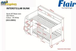 Flair Interstellar Bunk Bed in White - Size: Single - thumbnail 8