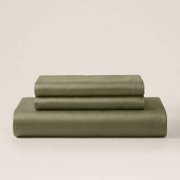 Bedable 100% Cotton Duvet Cover Set Sateen 460 Thread Count - King Size Pillowcase 50x90cm - Soft Bedding in Green - Size: Super King - thumbnail 2