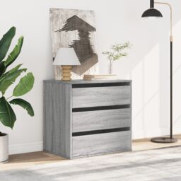 Berkfield Home Corner Chest of Drawers Grey Sonoma 60x41x58 cm Engineered Wood - Size: 60 x 41 x 58 cm - thumbnail 3