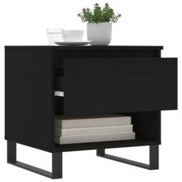 Berkfield Home Coffee Tables 2 pcs Black 50x46x50 cm Engineered Wood - Size: 50 x 46 x 50 cm - thumbnail 4