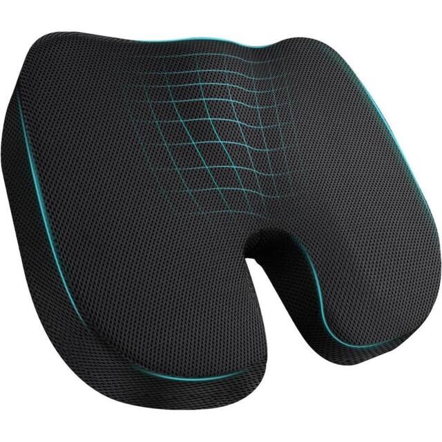FLAVORA Orthopaedic Memory Foam Coccyx Pain Relief Seat Cushion in Black - Size: 100 cm x 190 cm - image 1