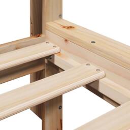 Berkfield Home Decorative Bed Frame without Mattress 135x190 cm Double Solid Woo in Natural - thumbnail 7