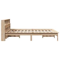 Berkfield Home Decorative Bed Frame without Mattress 135x190 cm Double Solid Woo in Natural - thumbnail 5