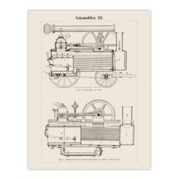 Artery8 Vintage Framed Wall Art Print Locomotive Train Engine Compartments in White - Size: A4 - thumbnail 3