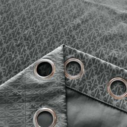 Luxury Living Temple Velvet Ring Top Blackout Curtains in Charcoal - Size: 168 cm width x 229 cm drop - thumbnail 4