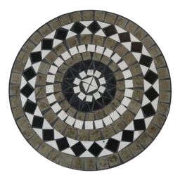 Charles Bentley Mosaic Bistro Set for Two Garden & Outdoor Dining - Black - thumbnail 3