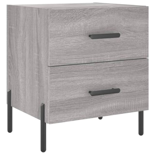 Berkfield Home Bedside Cabinet Grey Sonoma 40x35x47.5 cm Engineered Wood - image 1