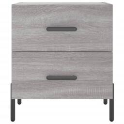 Berkfield Home Bedside Cabinet Grey Sonoma 40x35x47.5 cm Engineered Wood - thumbnail 6