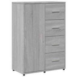 Berkfield Home Sideboard Grey Sonoma 60x31x84 cm Engineered Wood - Size: 60 x 31 x 84 cm - thumbnail 1