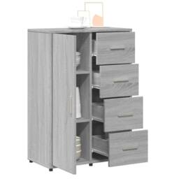 Berkfield Home Sideboard Grey Sonoma 60x31x84 cm Engineered Wood - Size: 60 x 31 x 84 cm - thumbnail 4