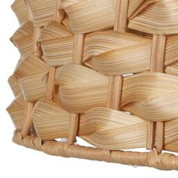 Wyld and Coco Bamboo Pendant Lamp Hand-Woven Wicker Shade Boho Natural Finish in Brown - thumbnail 7