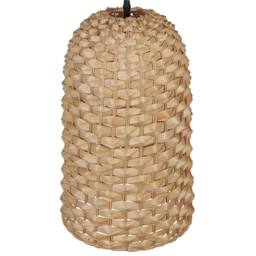 Wyld and Coco Bamboo Pendant Lamp Hand-Woven Wicker Shade Boho Natural Finish in Brown - thumbnail 4