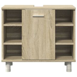 Berkfield Home 4 Piece Bathroom Furniture set Sonoma Oak Engineered Wood in Brown - thumbnail 5