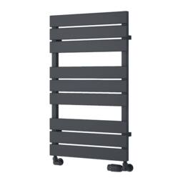 Bathroom Kingdom Avola Anthracite Designer Flat Panel Heated Towel Rail 823x500 in Grey - thumbnail 1