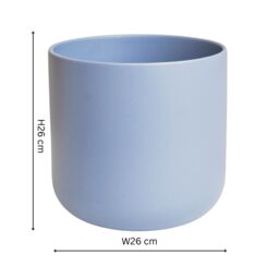 Ivyline Lisbon Planter Powder Blue H26Cm D26Cm- Ceramic- Best Seller- Available from 12cm to 26 cm & 5 colours - thumbnail 4